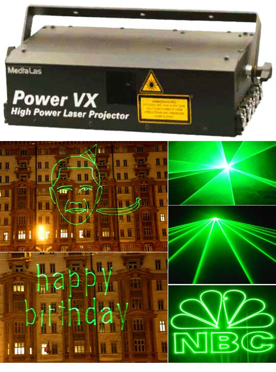 Лазерный проектор для рекламы на небе MEDIALAS Power VX 1500